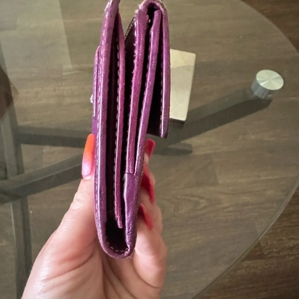 Authentic PURPLE LEATHER GUCCISMA LONG WALLET - Picture 11 of 14